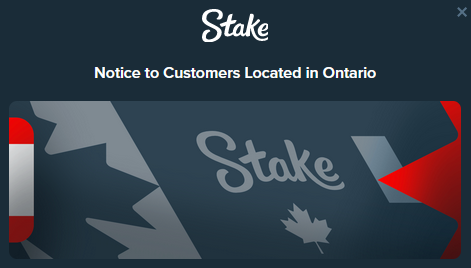 Stake's message to players from Ontario