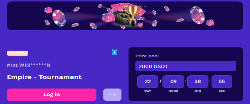 Empire In-House Tournament with a 2,000 USDT Prize Pool