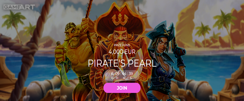 Crashino Pirate's Pearl Tournament with a €4,000 Prize Pool
