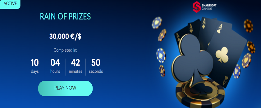 Oshi.io Rain of Prizes Promotion with a €30,000 Prize Pool