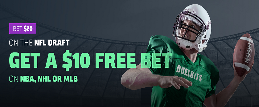 Duelbits NFL Draft $10 Free Bet Promotion