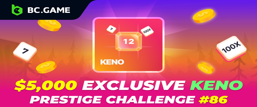 BC.Game Prestige Keno Challenge with a $5,000 Prize Pool