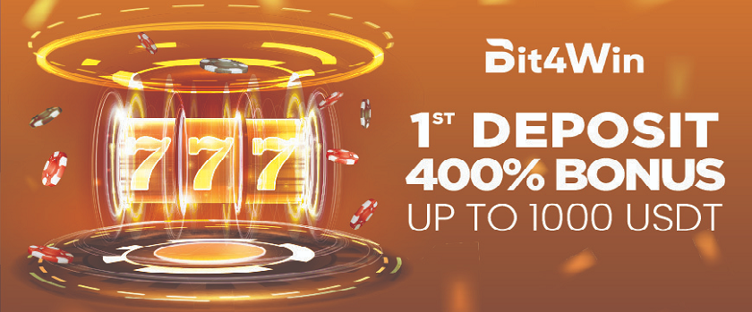 Bit4Win 400% First Deposit Bonus