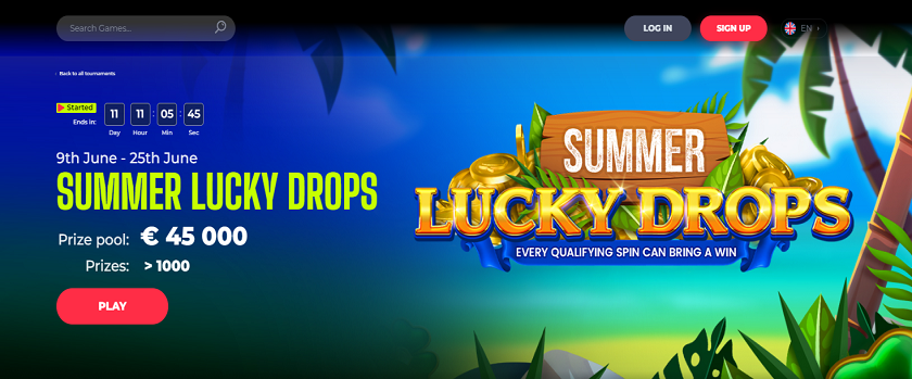 Yoju Casino Summer Lucky Drops with a €45,000 Prize Pool