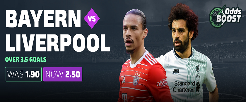 Duelbits Bayern vs. Liverpool Over 3.5 Goals Boost