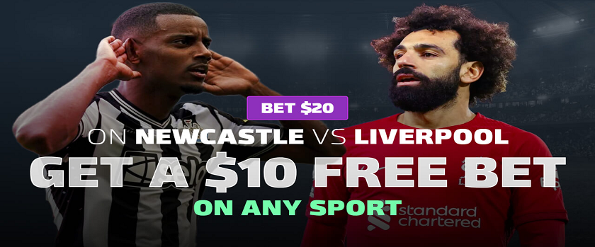 Duelbits $10 Free Bet Offer for Newcastle vs. Liverpool