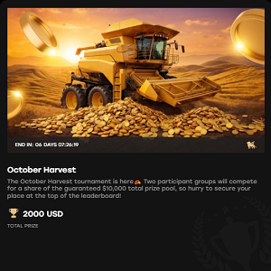 Fairspin October Harvest Tournament $10,000 Prize Pool