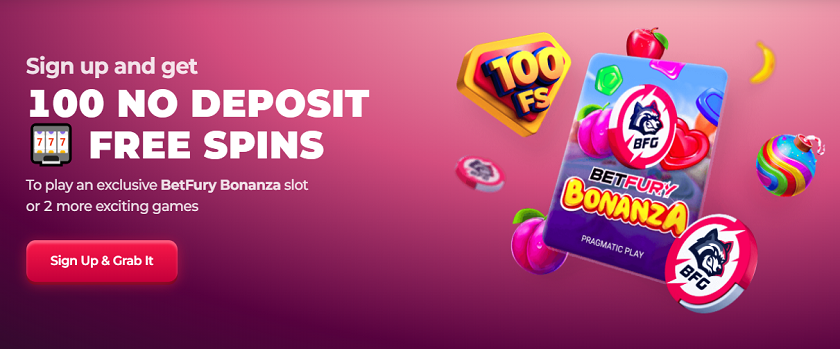BetFury No Deposit 100 Free Spins Promotion