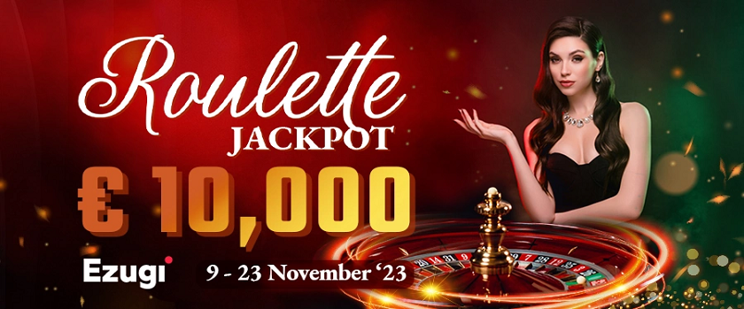 Haz Casino Ezugi Roulette Jackpot €10,000 Prize Pool
