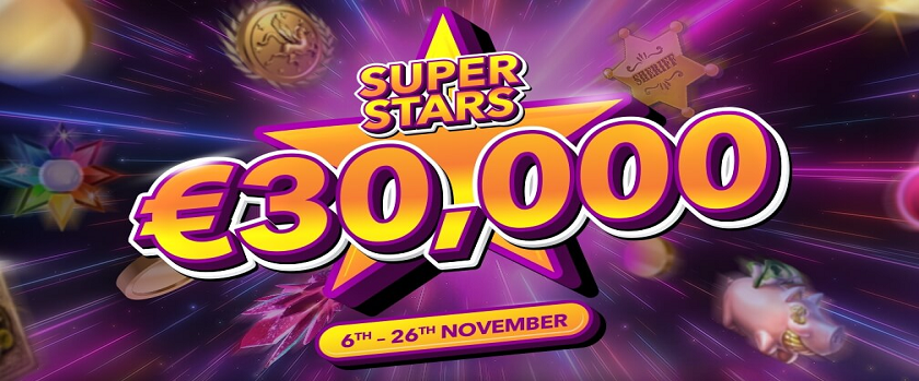 Winz.io November SuperStars Tournament €30,000 Prize Pool
