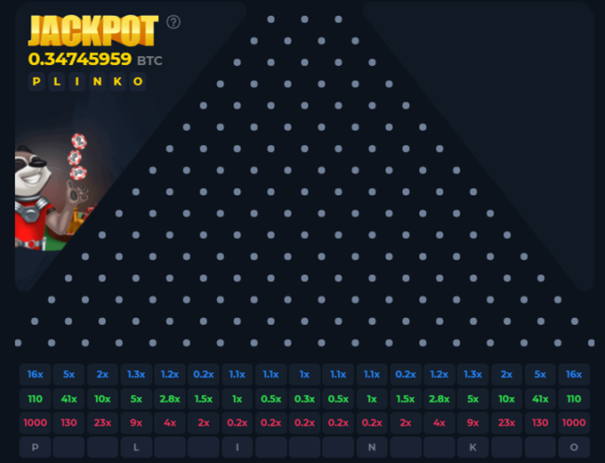 Bitcoin Plinko game