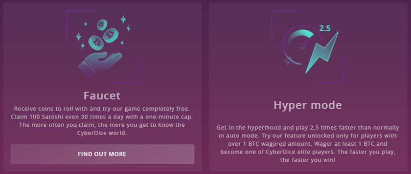 Cyberdice faucet info