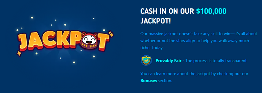 Luckydice jackpot bonus
