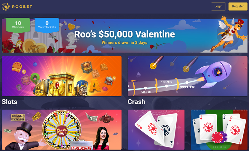 Roobet Bitcoin casino site