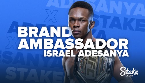 Stake.com brand ambassador Israel Adesanya