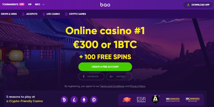 Baocasino Bitcoin casino site