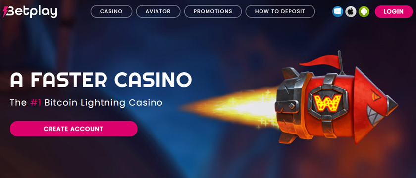 Betplay.io Bitcoin casino site