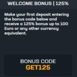 Buff.bet 125% Welcome Bonus