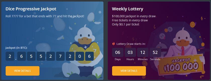 Duckdice bonus offers