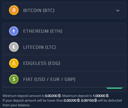 Edgeless.io payment options