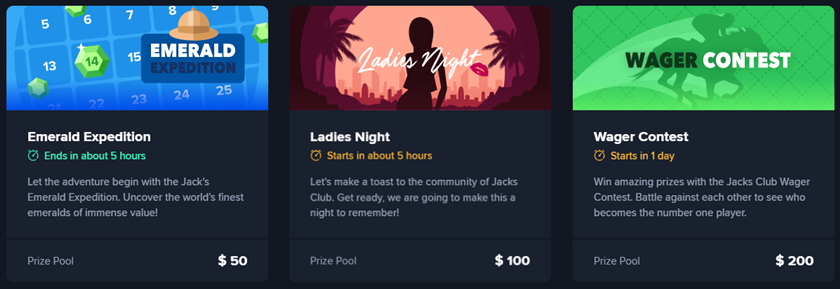 Jacksclub.io bonus offers