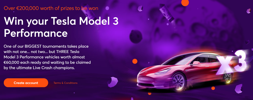Bitcasino Tesla 3 Prize
