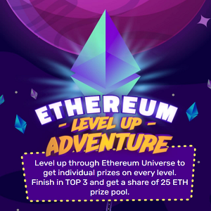 Winz.io Ethereum Level Up Adventure with 25 ETH Prize