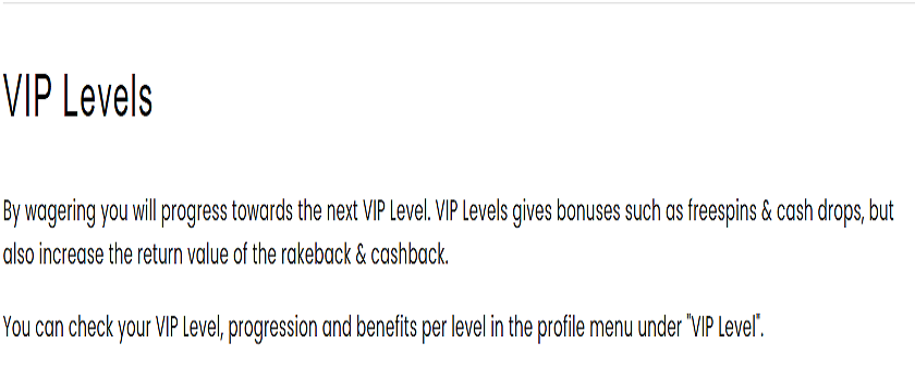 Various Rewards with Betplay.io VIP Levels System