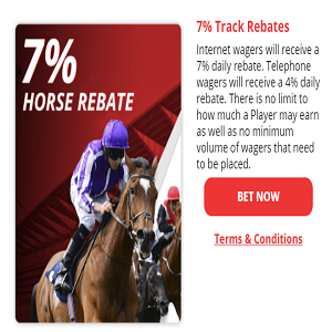 BetOnline 7% Track Rebates Promo