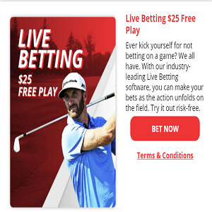 BetOnline Live Betting $25 Free Play with $25 Cashback