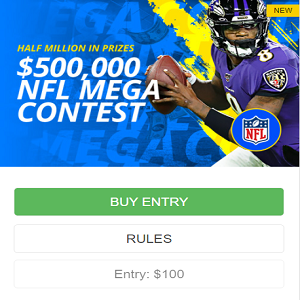 SportsBetting NFL Mega Contest with $500,000 Prize Pool