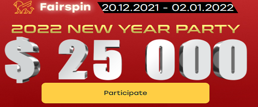 Fairspin 2022 New Year Party with $25,000 Prize Pool