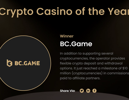 BC.Game Named “Crypto Casino of the Year” 🥇