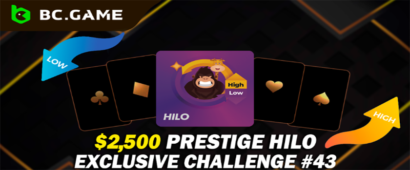 BC.Game Prestige Hilo Challenge with a $2,500 Prize Pool