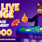 Roobet Live Blackjack Tournament with a $20,000 Prize Pool
