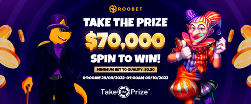 Roobet Take the Prize $70,000 Promotion