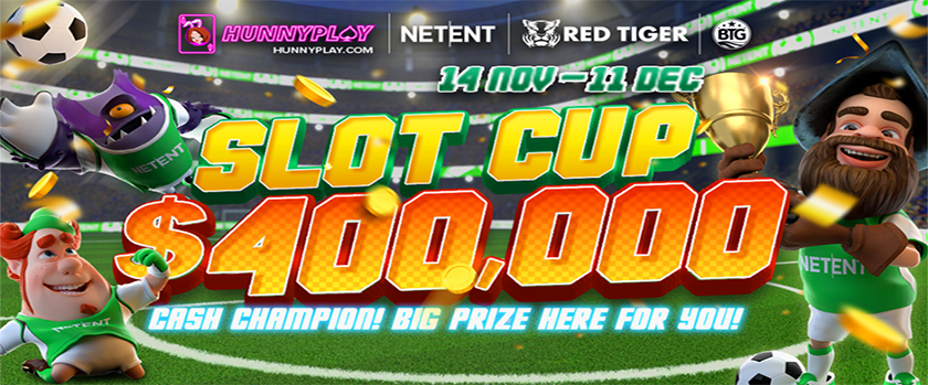 HunnyPlay Slot Cup Promotion with a $400,000 Prize Pool