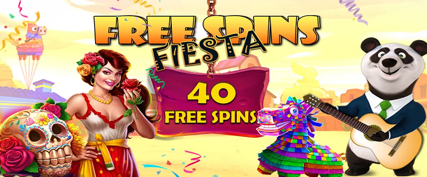 Fortune Panda Offers 40 FS with the Free Spins Fiesta Promo