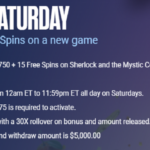 BetUS New Game Saturday 75% Reload Bonus Promotion