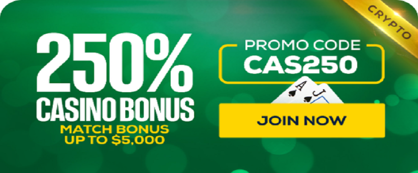 BetUS 250% Casino Crypto Sign-Up Bonus