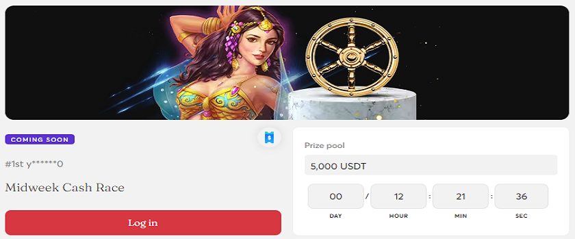 Bitcasino Midweek Cash Race with a $5,000 Prize Pool