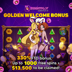 HunnyPlay 330% Golden Welcome Package