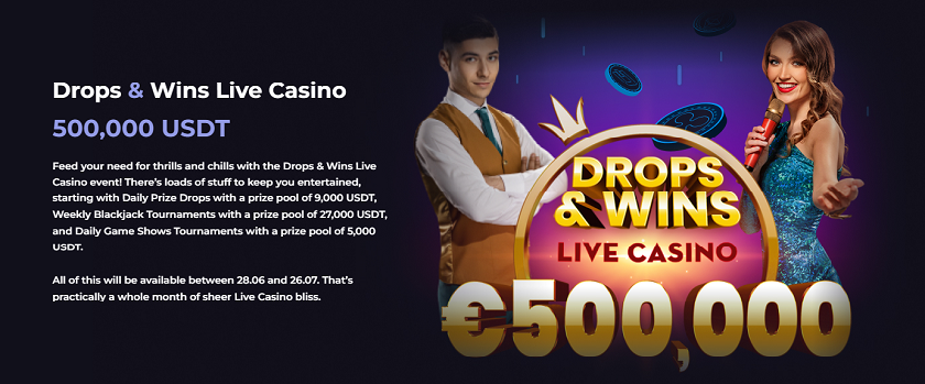 CryptoLeo Drops and Wins Live Casino 500,000 USDT Prize
