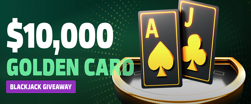 Duelbits Golden Card Blackjack Giveaway $10,000