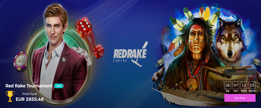 Crashino Red Rake Tournament with a €2,855 Prize Pool