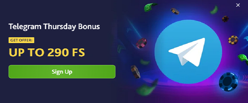 7BitCasino Telegram Thursday Bonus 290 Free Spins