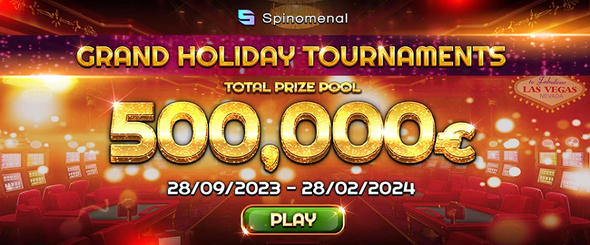 Vegaz Casino Grand Holiday Tournaments €500,000 Prize Pool