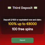 CasinoStriker 100% Third Deposit Bonus