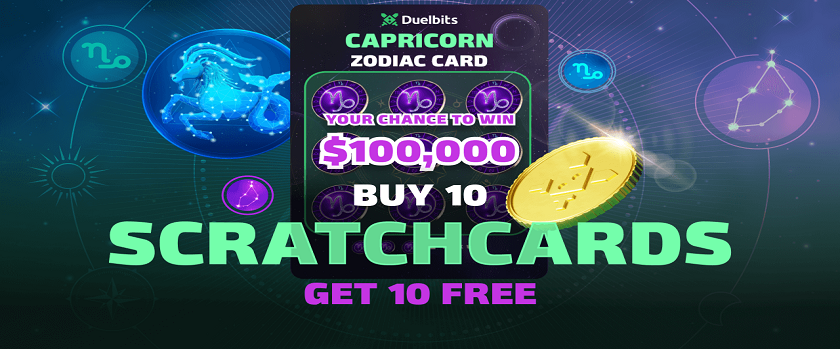 Duelbits 10 Free Capricorn Scratchcards