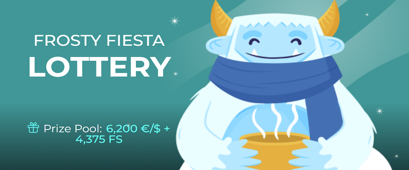 Oshi.io Frosty Fiesta Lottery €6,200 & 4,375 Free Spin